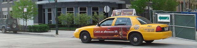 Advertising on the top of a cab? taxi advertising real estate